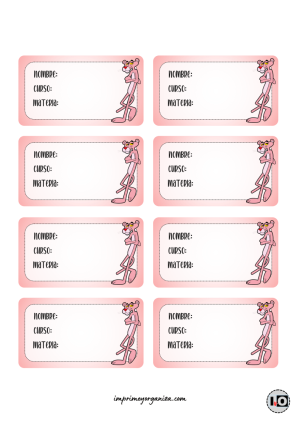 Etiquetas Pantera Rosa